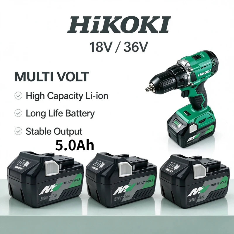NEW 100% Original HiKOKI 5Ah Multi Volt lithium power cell,dual voltage design,dependable backup battery for workshop machinery