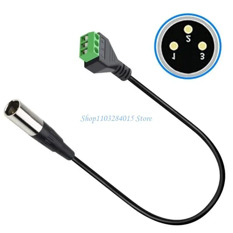 R6FF XLRs Female Male Connectors to 3Pin Terminals Adapter Cable for Home Theatre and Stage Lighting