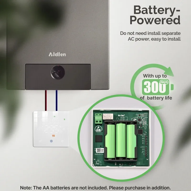 MOES Tuya Smart WiFi/ZigBee Thermostat Low Battery-Powered Gas Boiler Temperature Controller Work with Alexa Google Home
