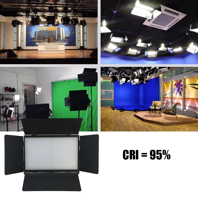 Hoge Kwaliteit Slient Stage Verlichting Cri 95% 300W Led Dimbare Video Drie Primaire Kleuren Studio Licht Niet Fans Werken