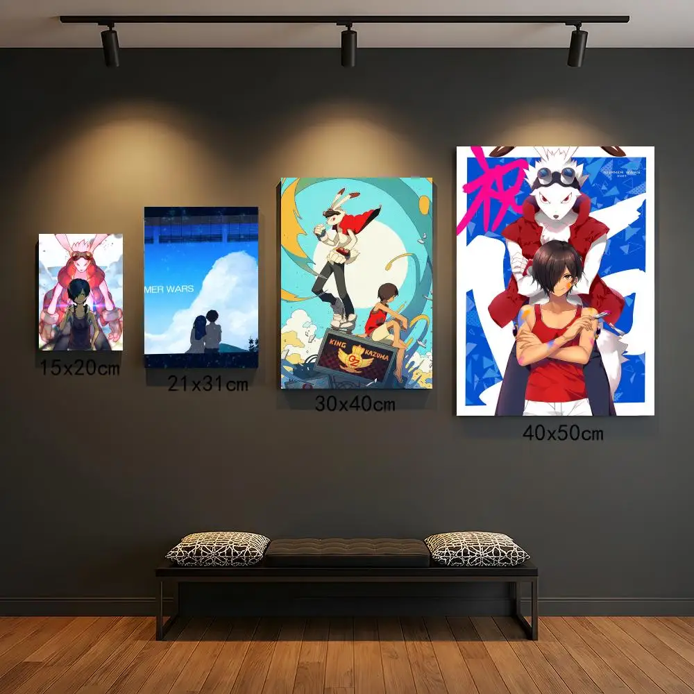 anime S-Summer Wars-S Painting Calligraphy Elegant Botanical Decor for Living Room Modern Interior Design