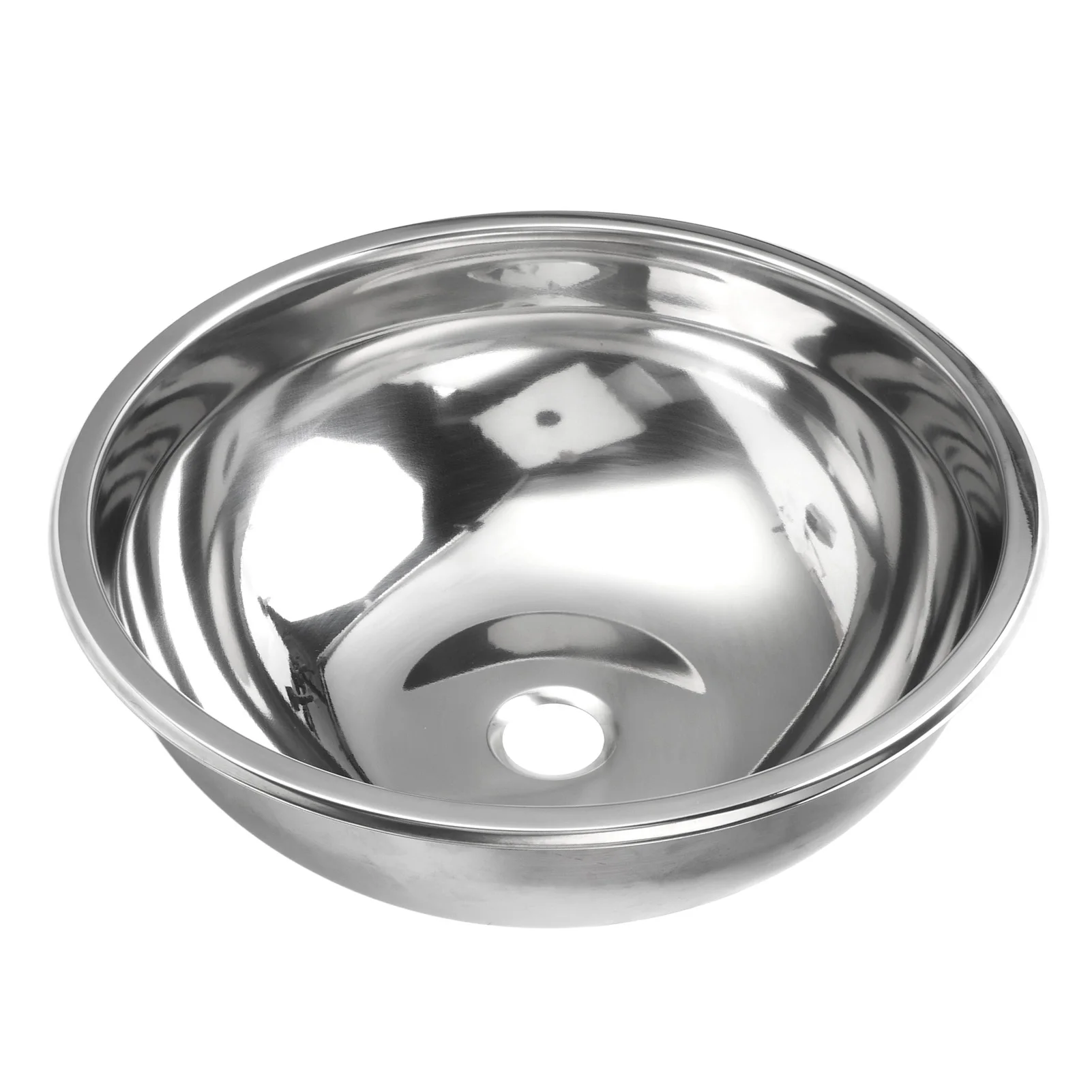 

Круглая раковина диаметром 360 мм — нержавеющая сталь с матовой поверхностью, кухонная мойка для автофургона со звукоизоляционной прокладкой, прочная