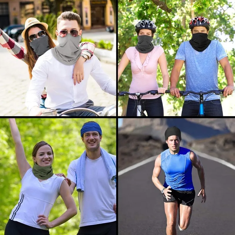 Breathable Sunscreen Ice Silk Scarf Outdoor Fishing Magic Face Scarf Neck Sleeve Cycling Mask Sports Headgear