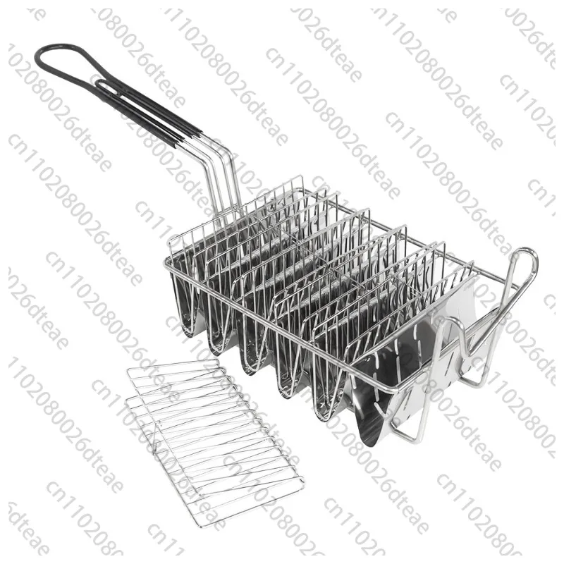 8 Grids Mexican Tucker Frying Taco Basket With Non Slip Dip Plastic Handle Fried Rack Perfect For Home Party Food Serving