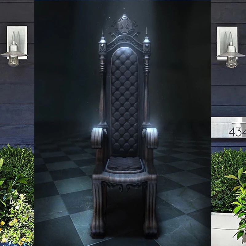 Photography Backdrop Gothic Take Poster Black Wall Large Chair Banner Decor For Portrait Photo Shoot Background