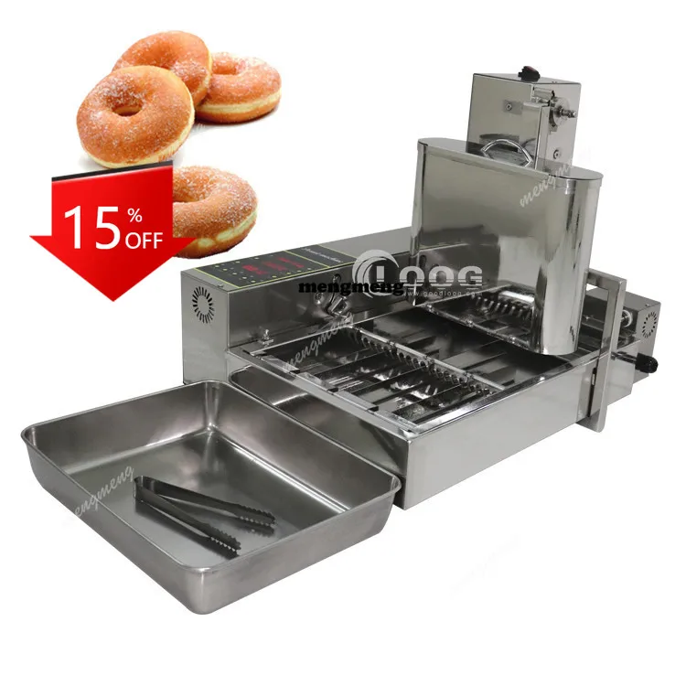 

E132 Automatic 4 Row Donut Fryer Maker Electric 110V 220V Doughnut Making Equipment Factory LBD4 Commercial Mini Donut Machine