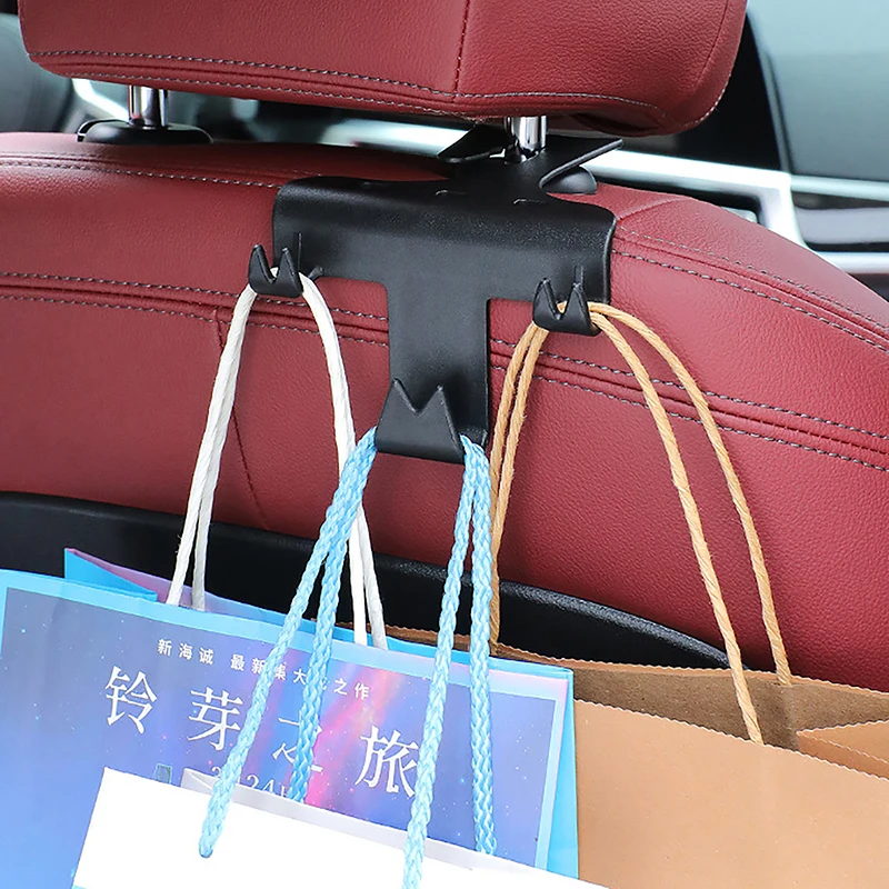 Portable Storage Hook Car Headrest Hidden Hook And Phone Holder Car Seat Back Hanger Phone Holder Rack Auto Clips