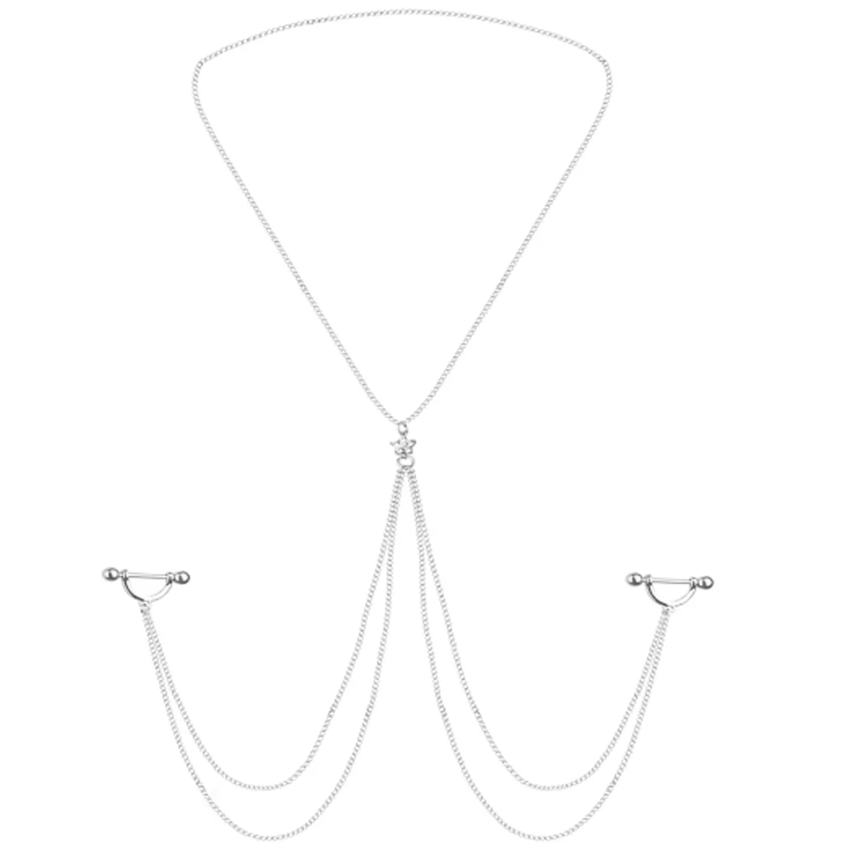 Sexy Nipple Piercing Ring Chain Jewelry Clip For Women 14G 1.6X16X5/5mm Connecting Tassel Body Nipple Chains Piercing