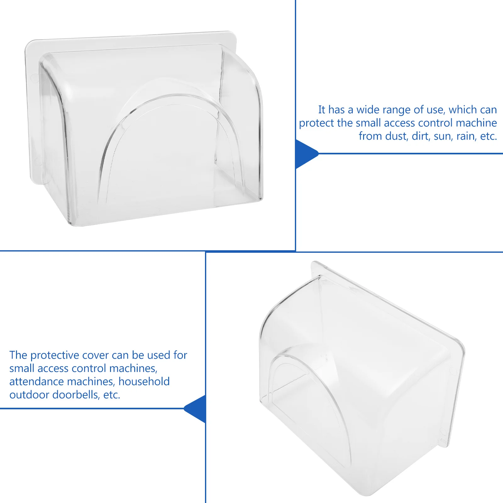 1pc Attendance Machine Waterproof Outdoor Protection For Access Control Doorbell Rain Cover Outdoor Protective Cover