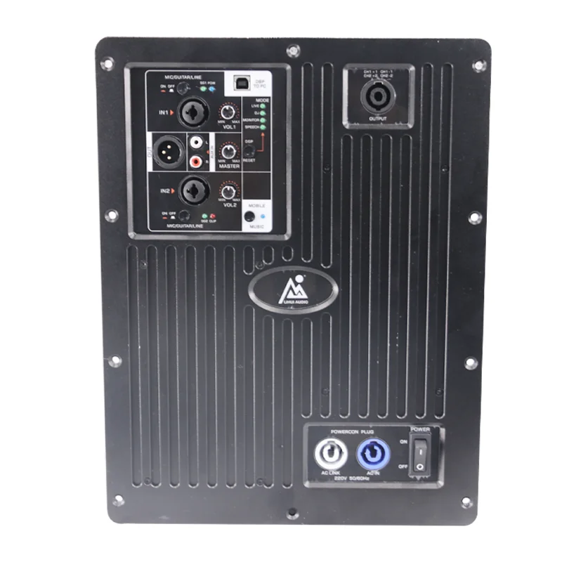 Lihui Professional 1000W DSP Plate Amplifiers Active Power Amplifier Module Bluetooth Connectivity AC-Powered Subwoofer Speaker