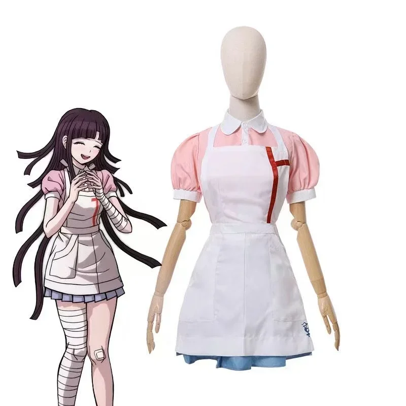 

CosplayTenue de Cosplay avec Perruque pour Femme, Uniforme d'Infirmière Ultime, Costume de Demoiselle d'Honneur, Ensemble Comple
