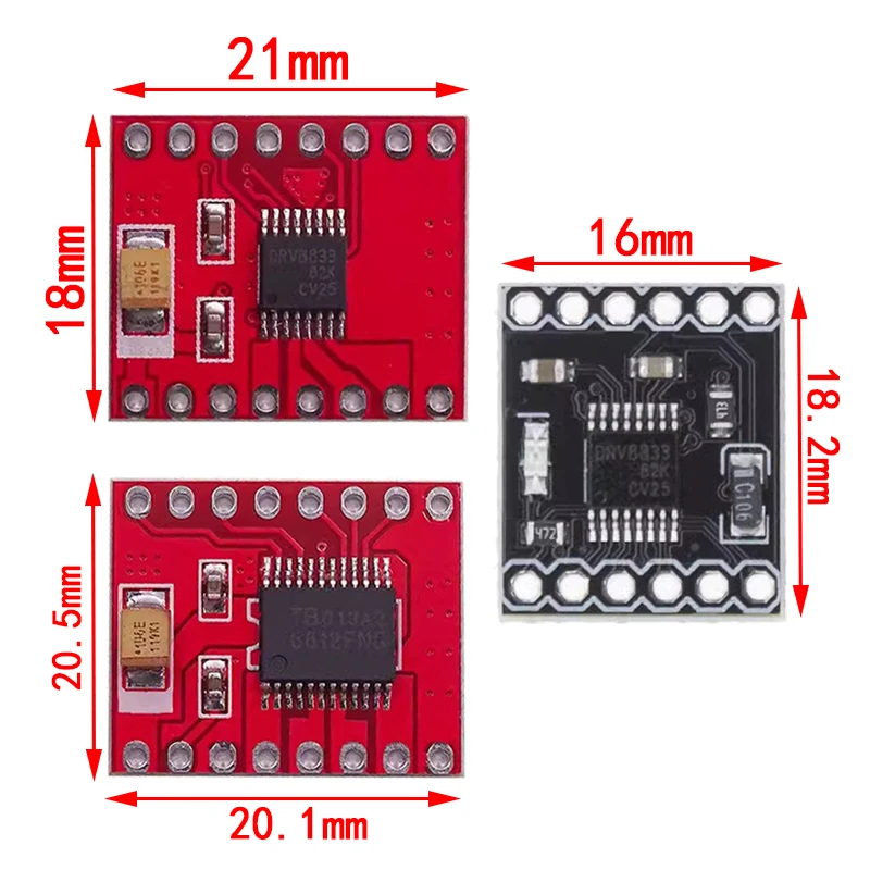 TB6612 DRV8833 Dual Motor Driver 1A TB6612FNG for Arduino Microcontroller Better than L298N