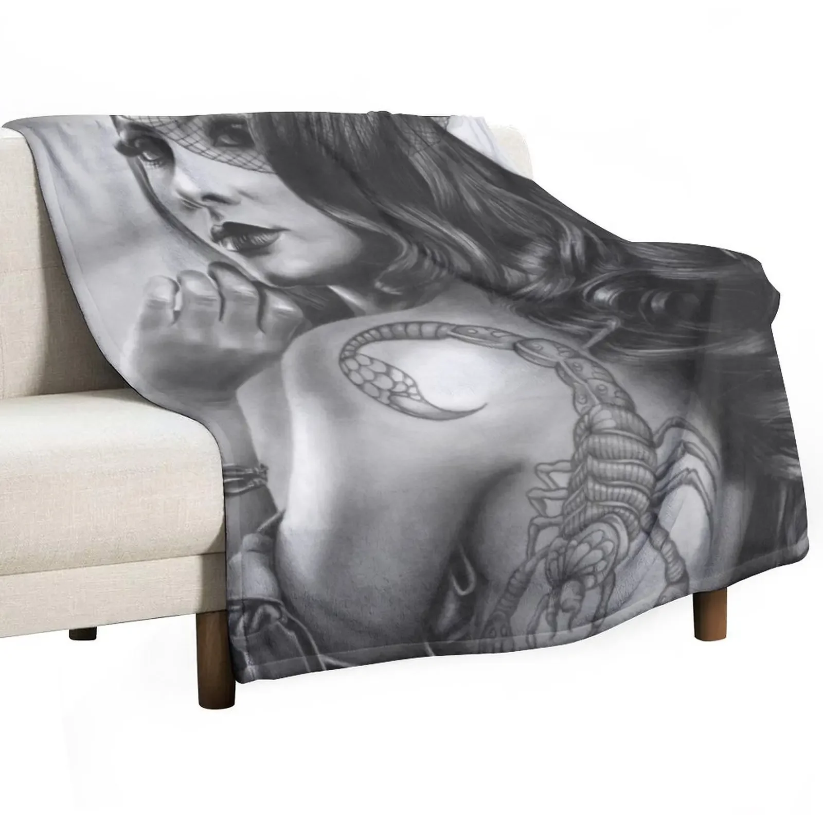 Scorpio Throw Blanket Flannel Fabric Decorative Sofa Luxury Brand Luxury Blankets