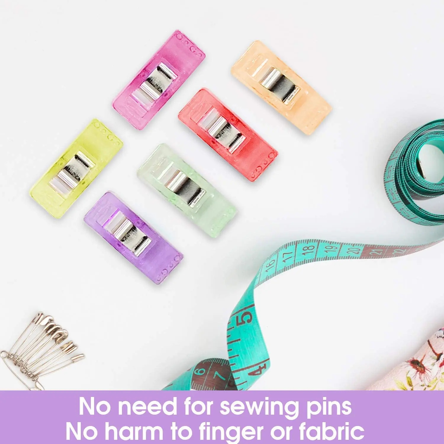 25/50/100/150pcs DIY Patchwork Plastic Clothing Clips Holder For Fabric Quilting Craft Sewing Knitting Garment Clips