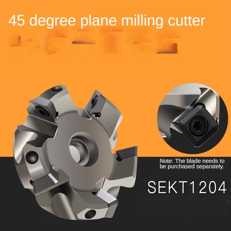 

45 degree milling cutter KM12 machining center flat milling cutter disc MFPN-SE12-80 CNC chamfered surface milling cutter