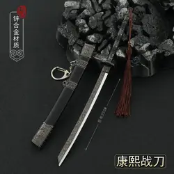 Ancient Chinese weapons, Kangxi imperial sword with sheath weapon model full metal ornaments (22CM length)