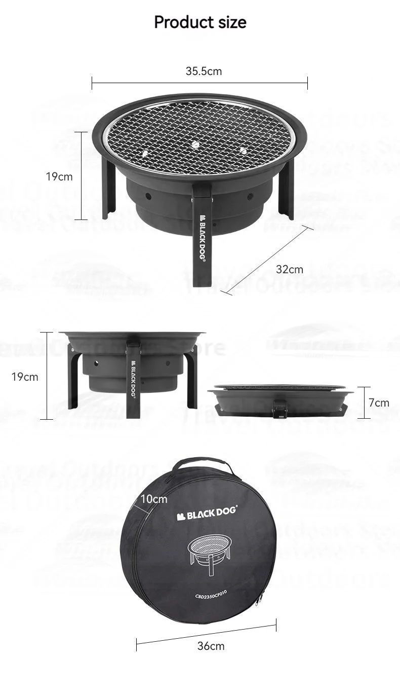 Imagem -05 - Naturehike-blackdog Folding Camping Fogão Queimador de Carbono Suprimentos de Piquenique ao ar Livre Fogão Portátil Leve com Rede de Cozimento