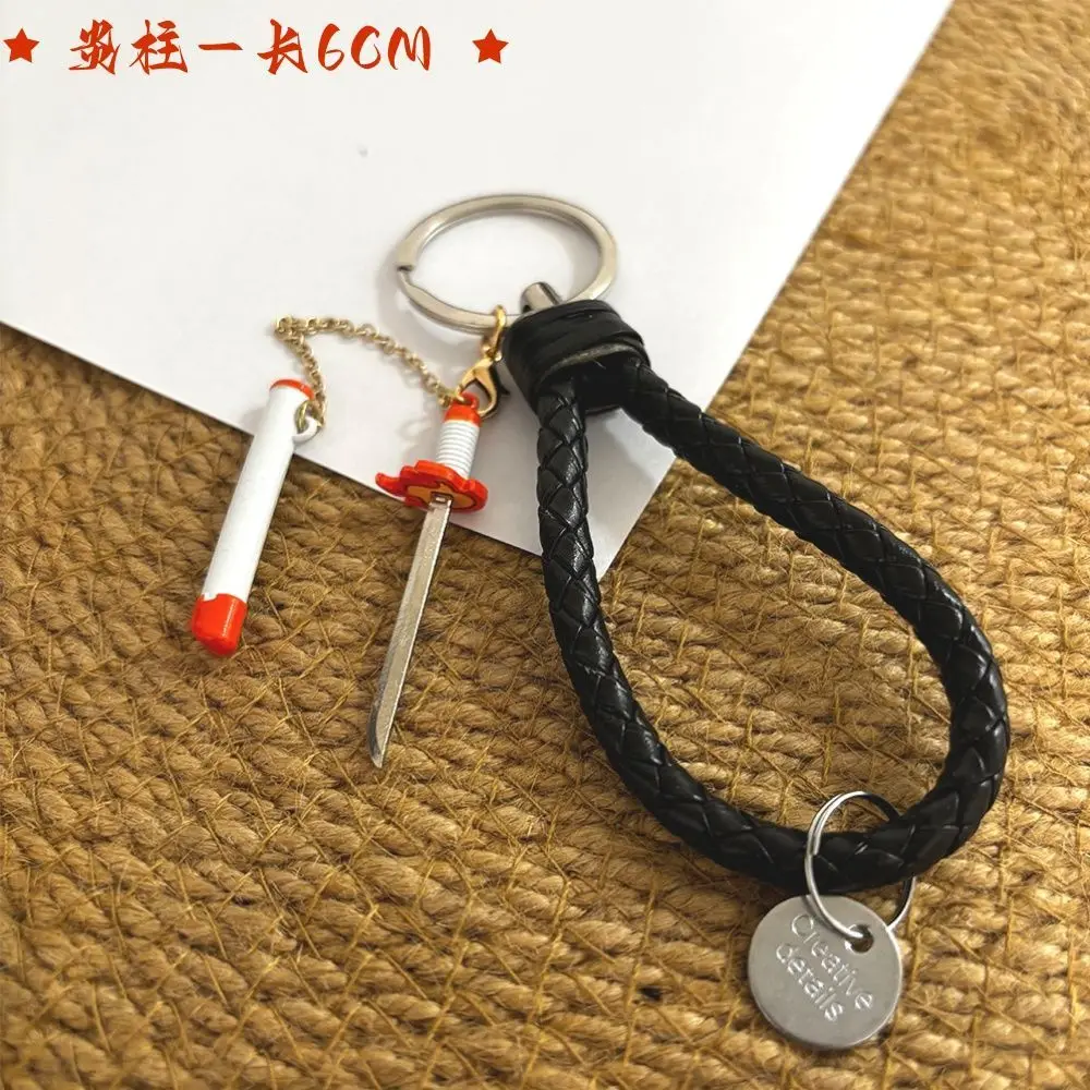 Anime Demon Slayer Mini Sword with Sheath Keychain Pendant Creative Collectible Keyring Japanese Manga Cosplay Gift Toy Charm view 5