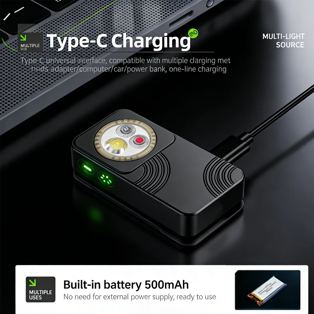 Rechargeable LED Headlamp Flashlight - Super Bright,Multiple Lighting Modes,Magnetic,Adjustable Head Light,Outdoor,Camping,Gift