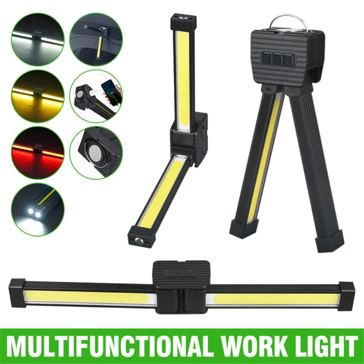 ABNJ Posing Lamp Portable LED Posing Light Aluminum Alloy Folding LED Flashlight Hangable Lamp for Camping Stage
