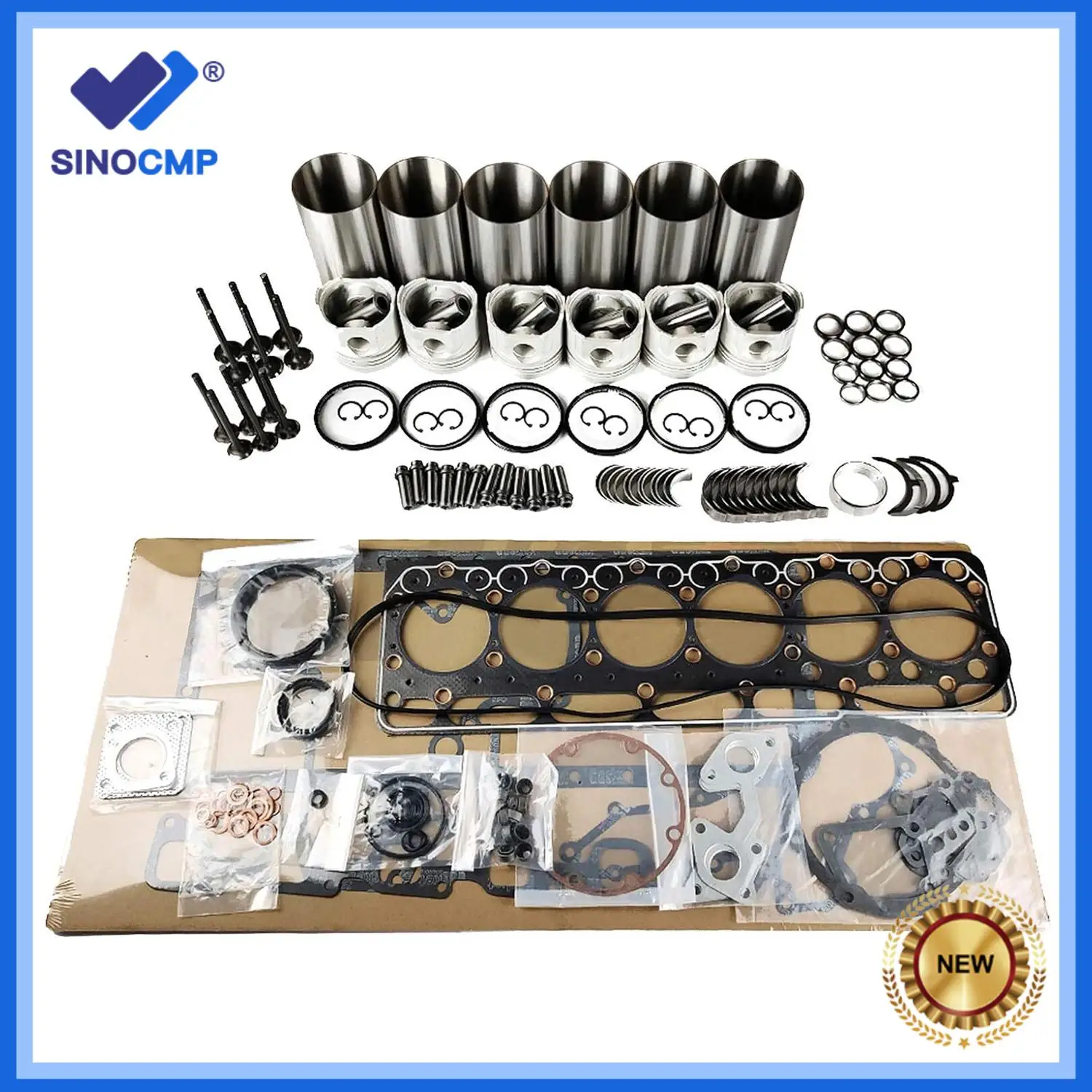 

Новый ремонтный комплект двигателя S6D95 6D95L S6D95L-1 для экскаватора Komatsu Engine PC200LC-5