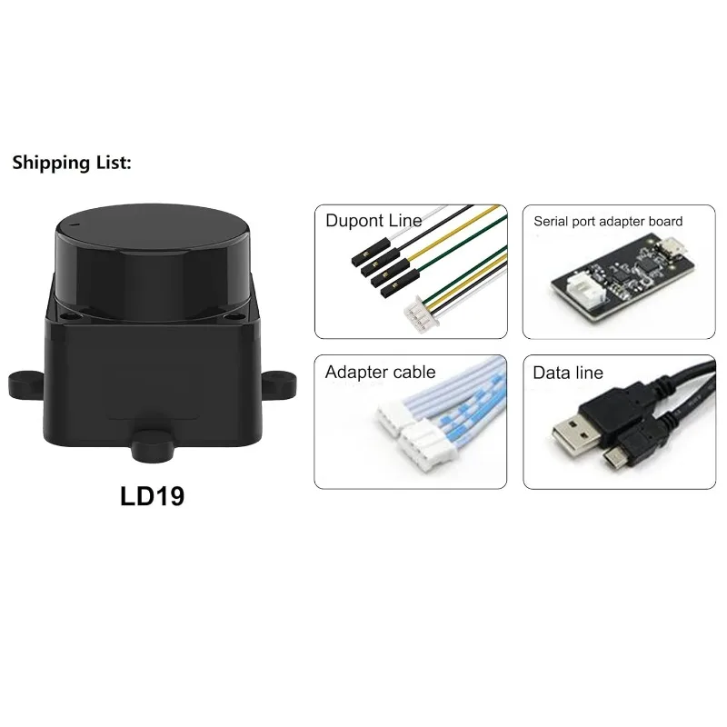 Lidar Sensor - 12Meter (39ft) 360° Ranging - Walnut Size, 30K lux Resistant - Provide ROS/ROS2/C/C++ SDK Raspberry Tutorial