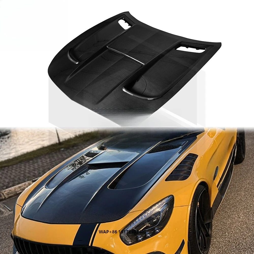 For GT Universal Bonnets Engine Ventilation Cover Accessories Black Series Dry Carbon Fiber Front Hood Stylish