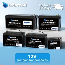 12V 50Ah 100Ah 200Ah 300Ah LiFePO4 Battery With BMS Load For Power Stations,Traction Motors,Monitoring Systems, Wheelchairs