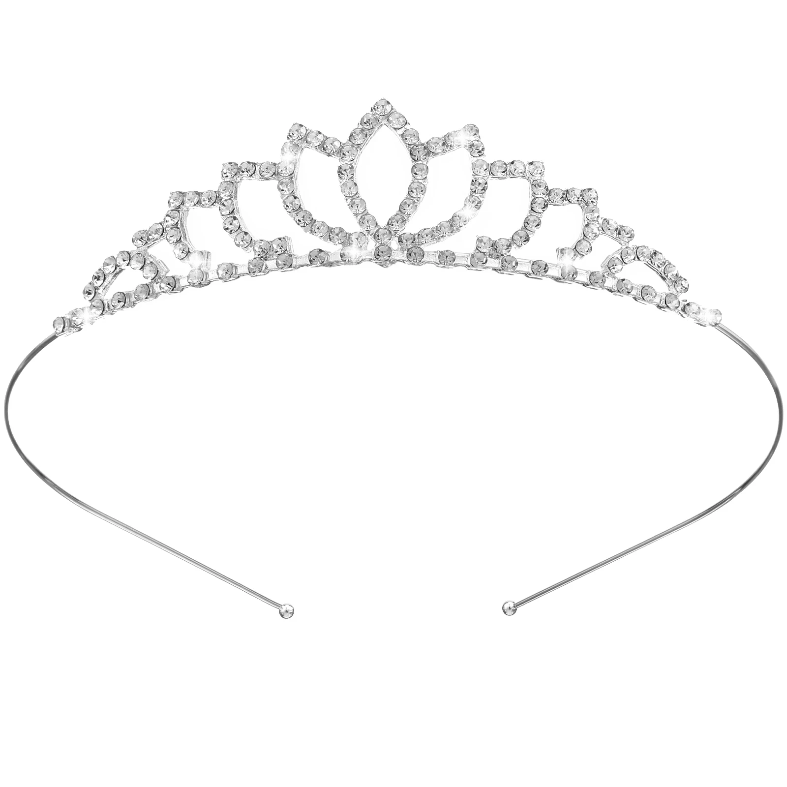 

Silver Alloy Rhinestone Hairband Wedding Bridal Tiara Party Engagement Women Hair Clip 14cm Crown Women Tiara Wedding Barrettes