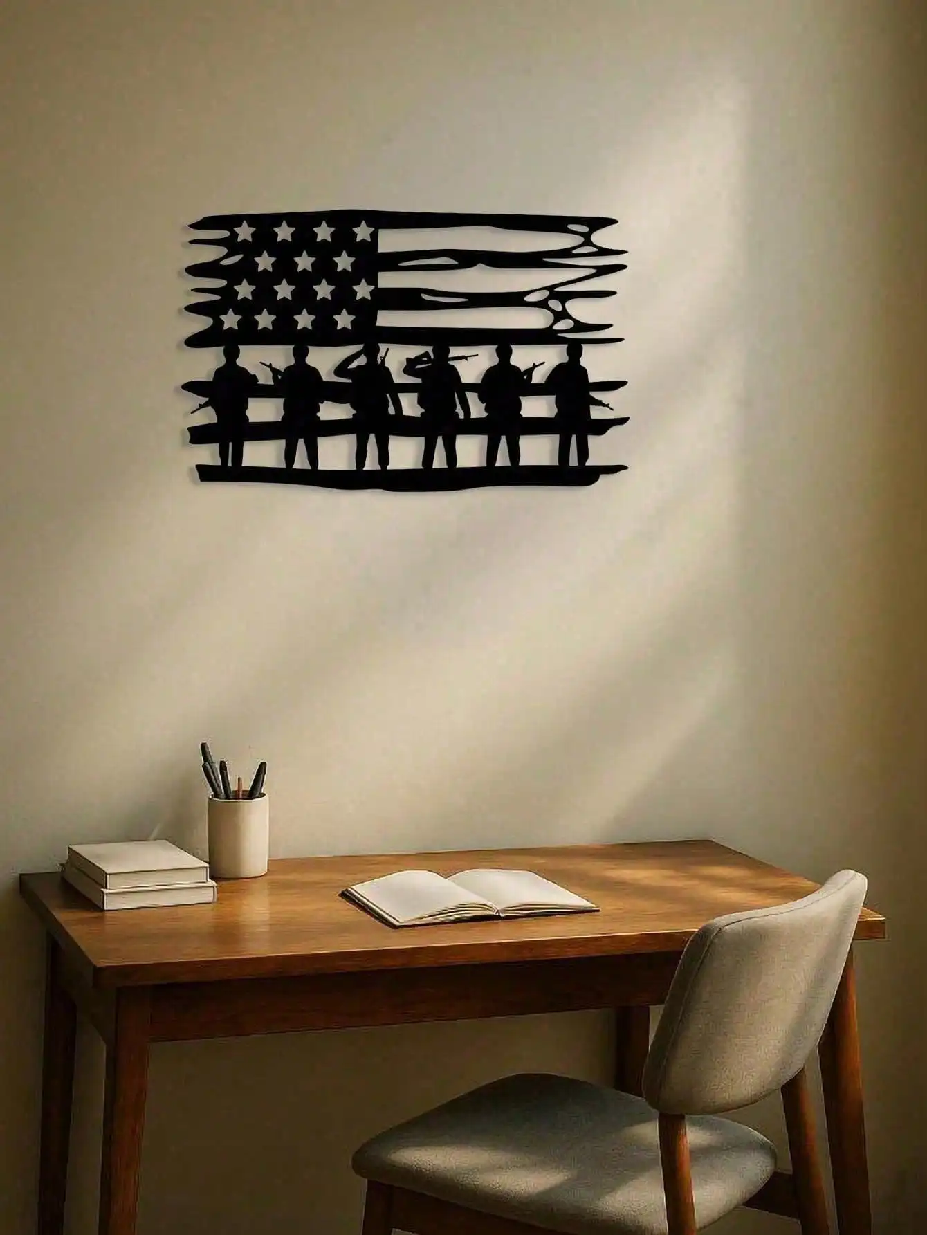 ArtLife Vintage American Flag Metal Wall Art Rustic USA Patriotic Decor for Porch Front Door Living Room - view 6