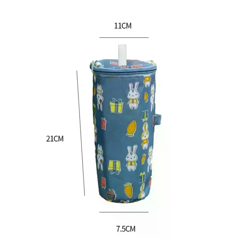 لطيف الكرتون الحليب الشاي حمل حقيبة الحفاظ على الحرارة حقيبة المحمولة كوب معزول غطاء صديقة للبيئة حقيبة يد كوب الملحقات #6