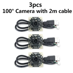 3PCS OV9732 Camera Module 1MP 100 Degree 1280x720 USB Free Driver Adjustable Manual-focus Camera with 2m Cable for Game Project