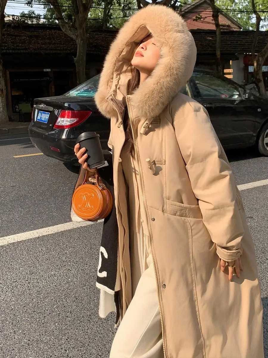 2025 Winter New Style Thick Knee-Length Cotton Coat