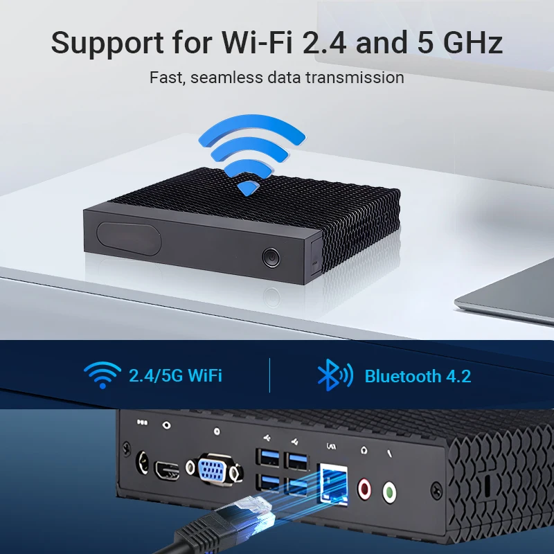 VNOPN Mini PC Intel Core i3 6157U Windows10 WIFI5 DDR4 LAN HDMI 4K Doppio Display Gaming/Ufficio Mini PC desktop mini computer