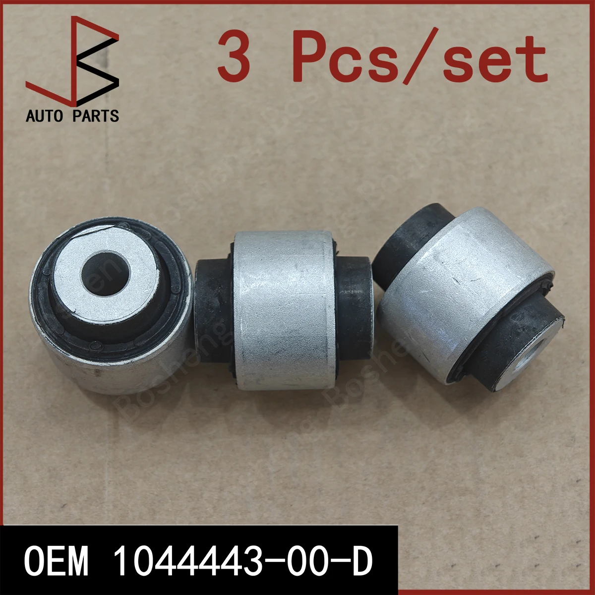 3 Pieces/set New Rear Suspension Control Arm Bushing for Tesla Model Y 2017-2023 Model 3 OEM 1044443-00-D 104444300D 1044443