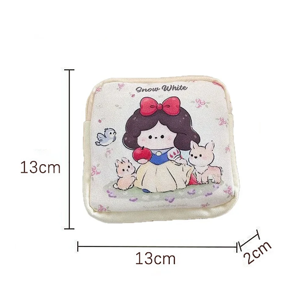 Sanitary napkin aunt tampon storage bag students can carry a cute girl canvas bag Ariel is small image 2
