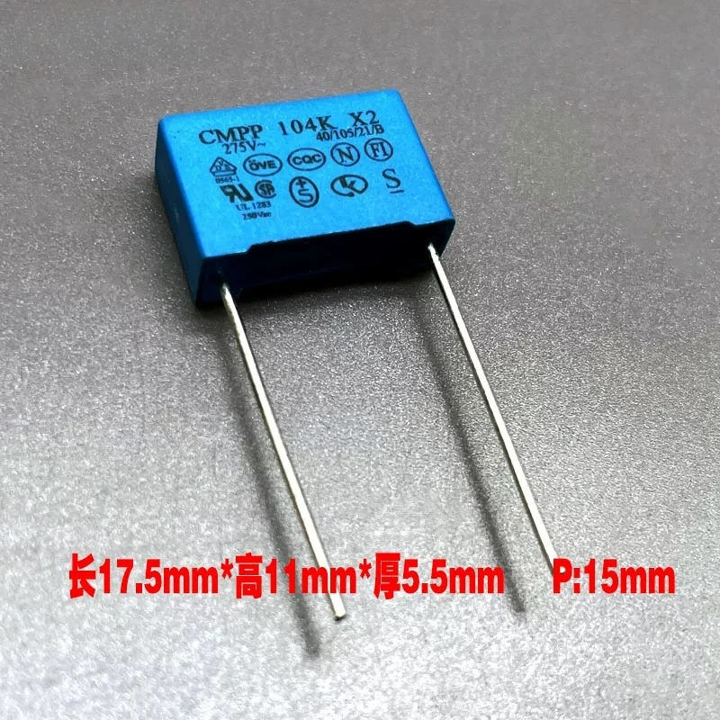 Select SUNG HO MKP CMPP 0.1uf 100nf 104 275v 305v for Safety Film Capacitor  100pcs