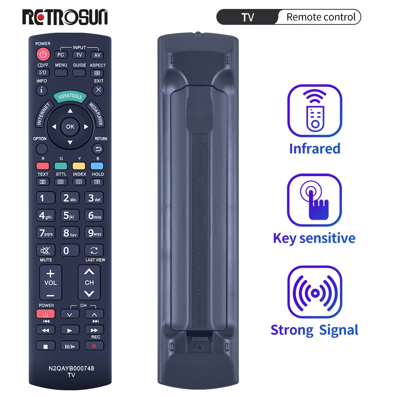 New N2QAYB000748 Remote Control For Panasonic TH-50PZ850A TH-58PZ850A TH-65PZ850A N2QAYB000583 N2QAYB000746 TX-26LXD70A HDTV TV