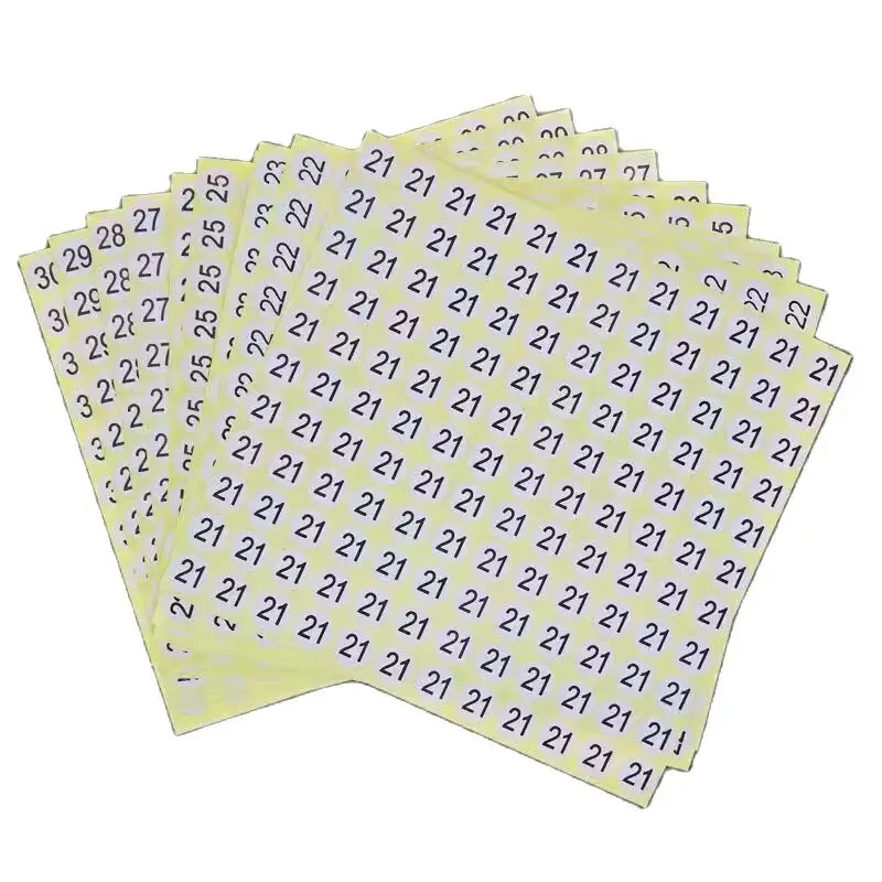 White Round Numbers 0-60  Self Adhesive Sticker Embossing Labels Scrapbooking Stamping Sticker