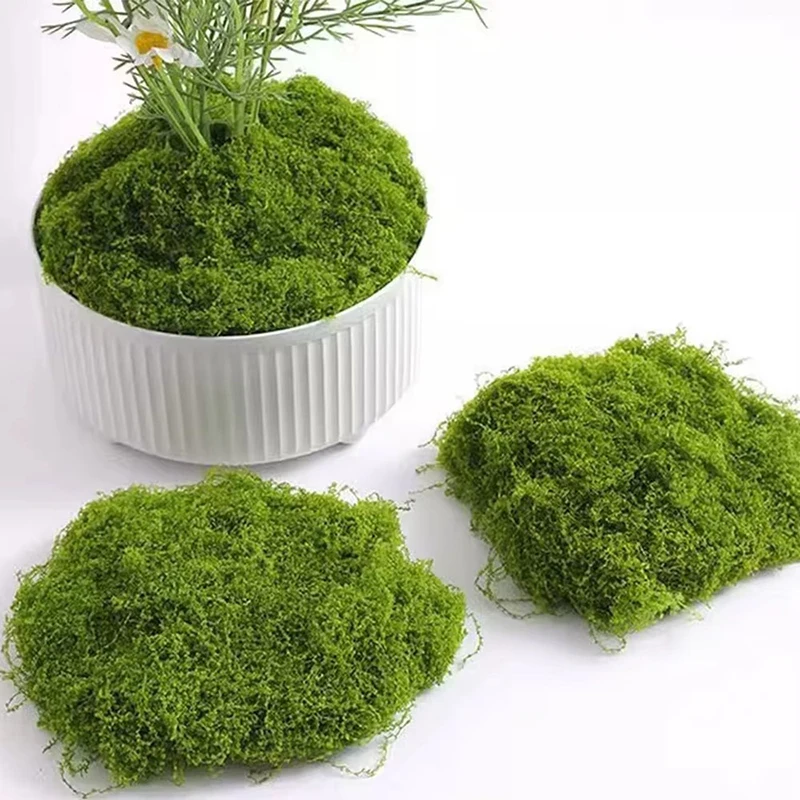 1pc 100g Fake Moss DIY Crafts Artificial Moss Faux Green Plants Home Room Garden Decoration Mini Landscape Fake Grass