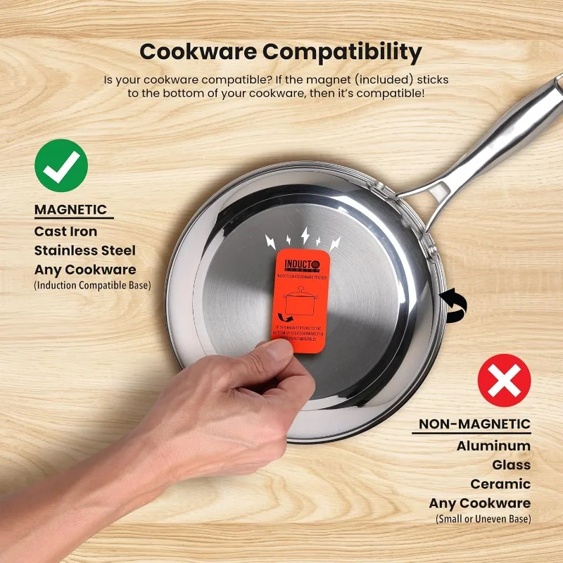 Dual Induction Cooktop Countertop Burner, Portable Electric Cooktop with Two Heating Zones, Energy-Efficient Countertop Stove