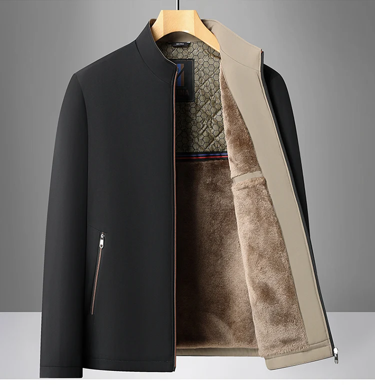 الشتاء سميكة الصوف الأعمال سترة الرجال الحلل الدافئة معطف للرجال السترات الاجتماعية الرسمية بلون الفاخرة مكتب اللباس معاطف #1