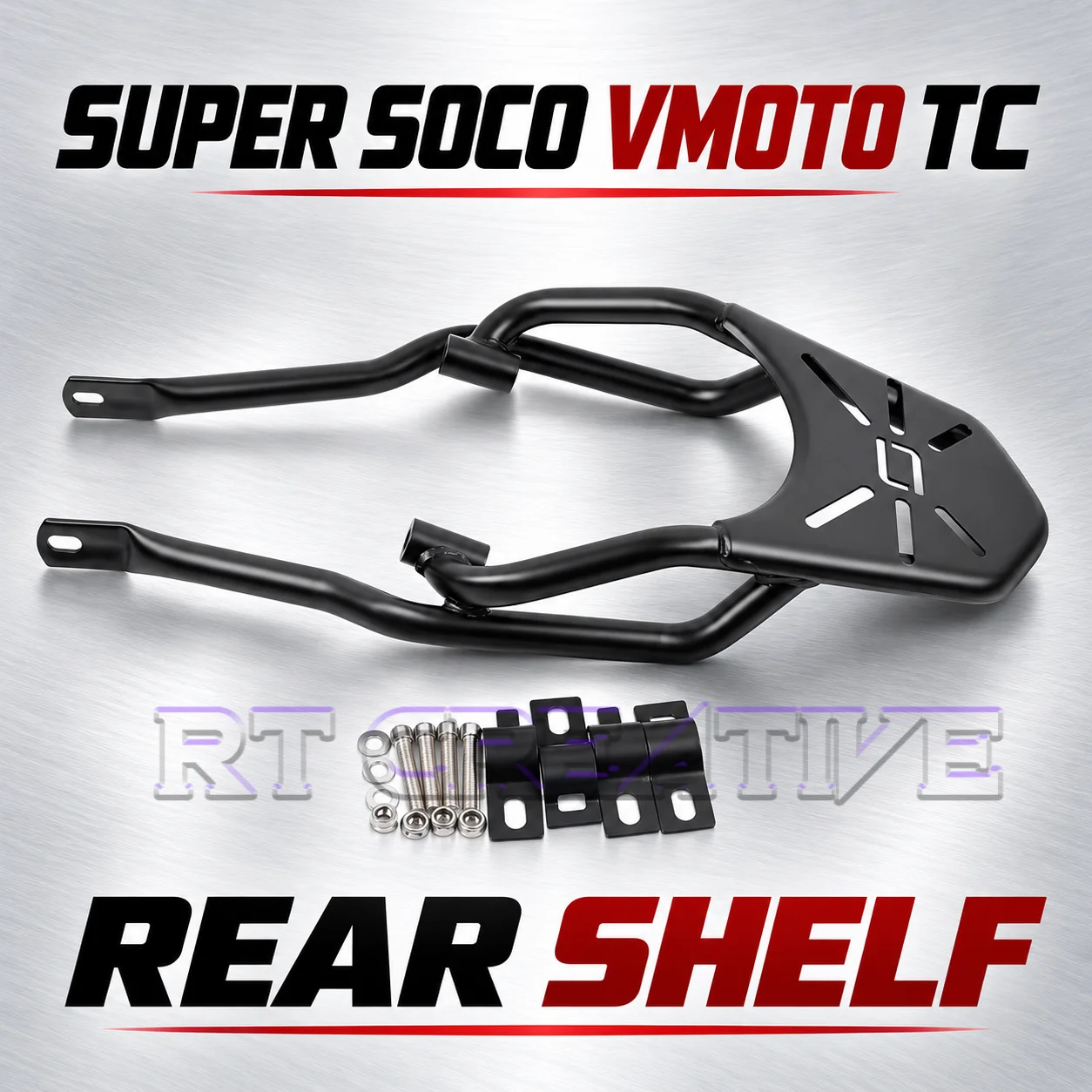 Styling Retro Rear Luggage Rack For VMOTO Super Soco TC E-Scooter Cargo Carrier Bracket Appearance