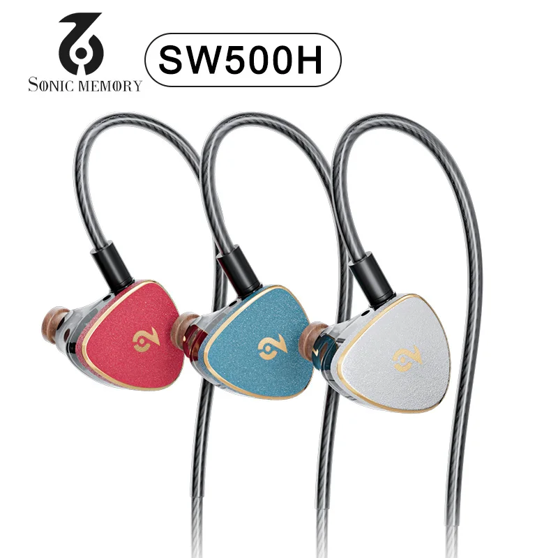 SonicMemory SW500H earphone Wired in-ear headphones Gaming headset Interchangeable wire design 0.78mm 2pin 3.5mm plug