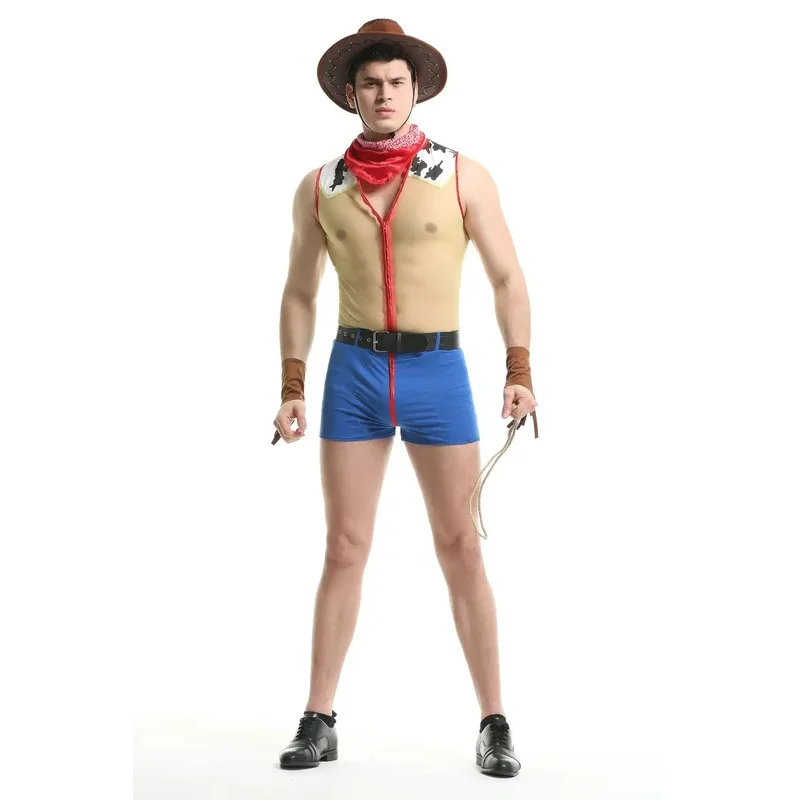 هالوين كرنفال حفلة مثير الرجال قبعات رعاة البقر الغربية زي مرحلة الأداء وودي تأثيري فستان بتصميم حالم ir;l5