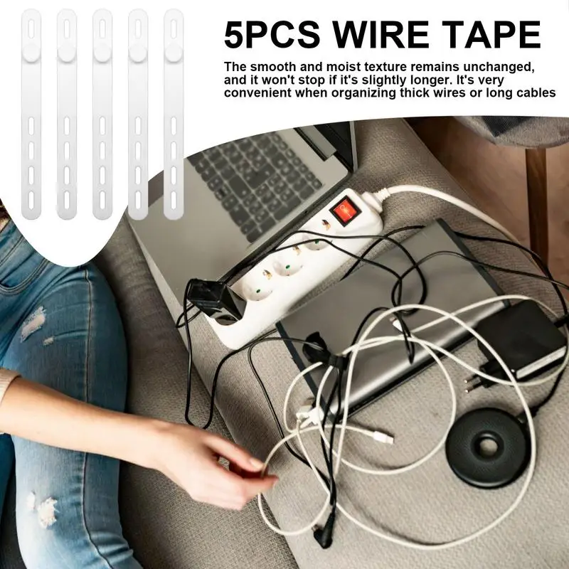 روابط كابلات سيليكون بسحاب قابلة لإعادة الاستخدام ، إدارة الكابلات ، التنظيم ، مرنة ، 5 ، من من السيليكون القابل لإعادة الاستخدام