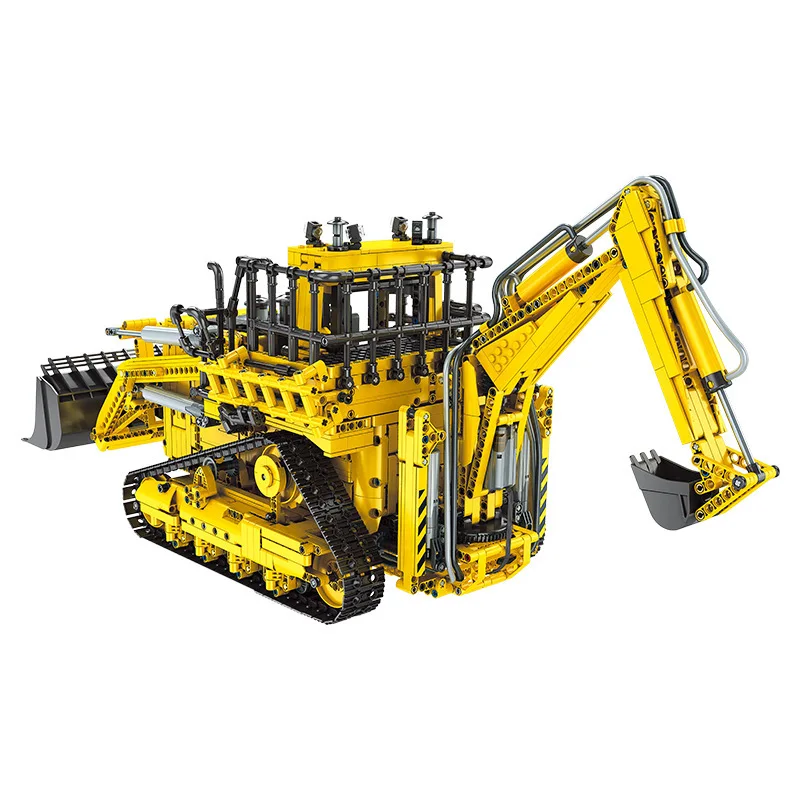 Mould King 17023 Pneumatico Occupato Veicolo di Ingegneria a Due Teste Building Block Modello di Auto Giocattolo per Ragazzi Ad Alta Difficoltà Ed