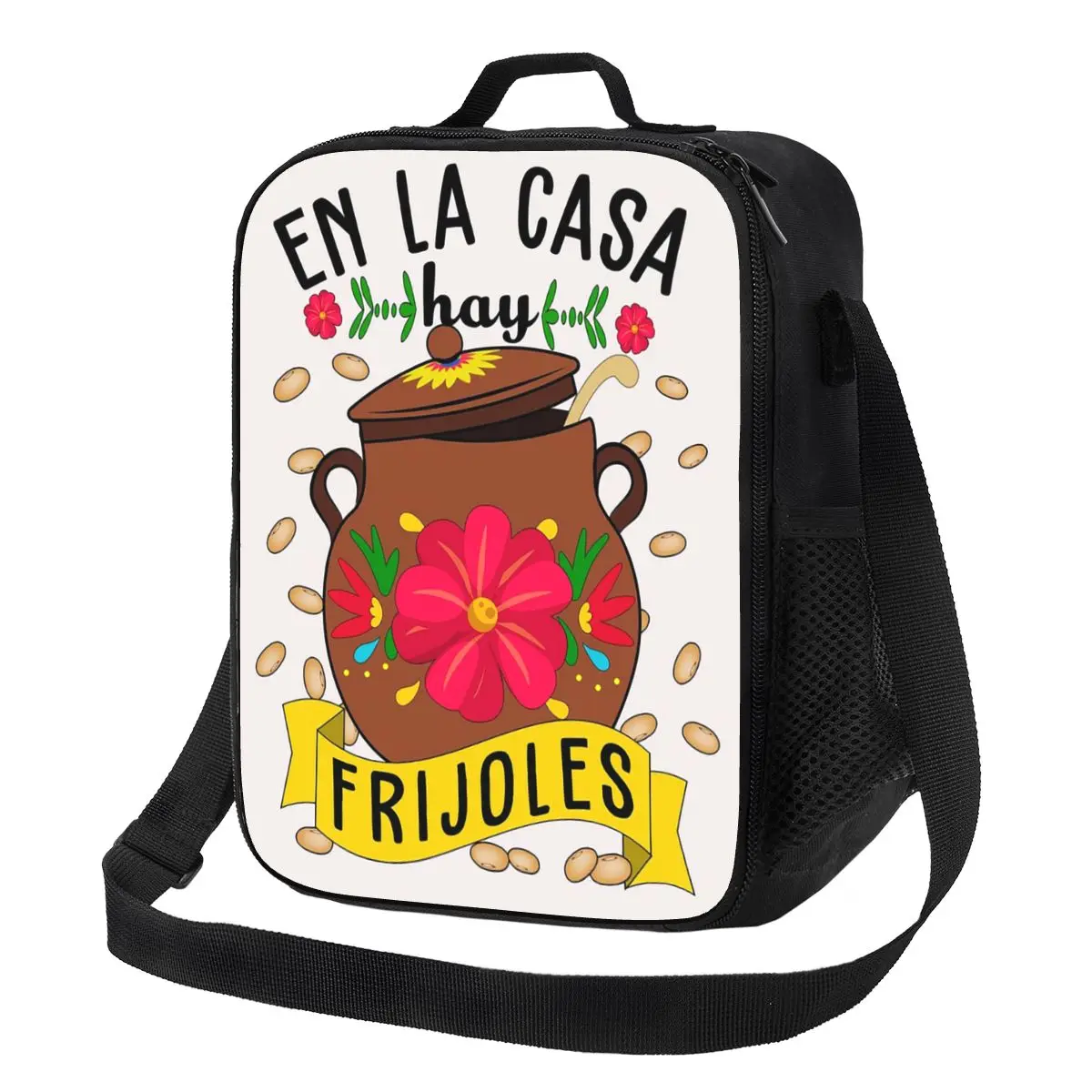 

En La Casa Hay Frijoles Забавные мексиканские сумки для обеда с едой Изолированная коробка для бенто Сумки для обеда и пикника Сумка-холодильник для женщин и детей