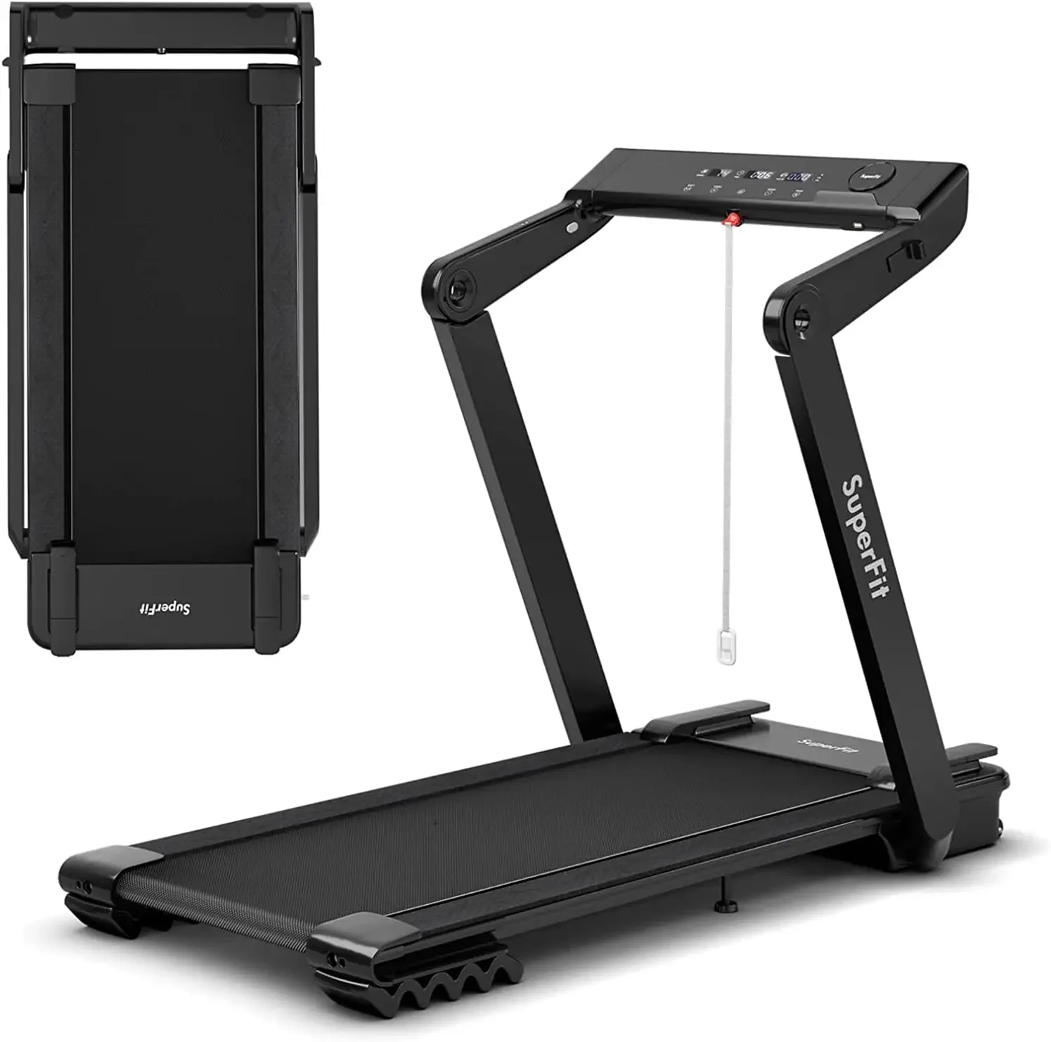 Folding Treadmill, 4HP Walking Running Exercise Machine with Wide Shock-Absorbing Running Belt, LED Display & Smart APP