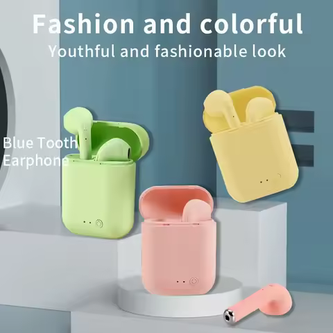 Fone de Ouvido Bluetooth Macaron Esportivo Binaural Sem Fio I12tws Fone de Ouvido Bluetooth 5.0